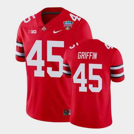 Men Ohio State Buckeyes Archie Griffin 2021 Sugar Bowl Scarlet College Football Jersey